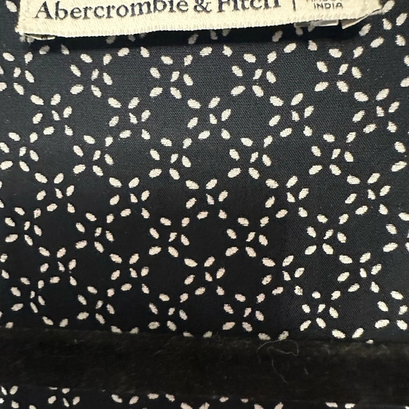 Abercrombie & Fitch Navy and White Wrap Dress Size Small Preppy Short Sleeve - Picture 3 of 4
